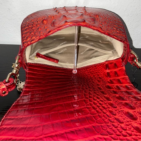 Brahmin Briar RADIANT RED MELBOURNE Orangish Red Coloring NWT - Picture 9 of 10